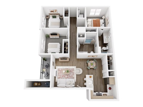 3X2A Floor Plan at The Arvon, Vancouver, WA 98662